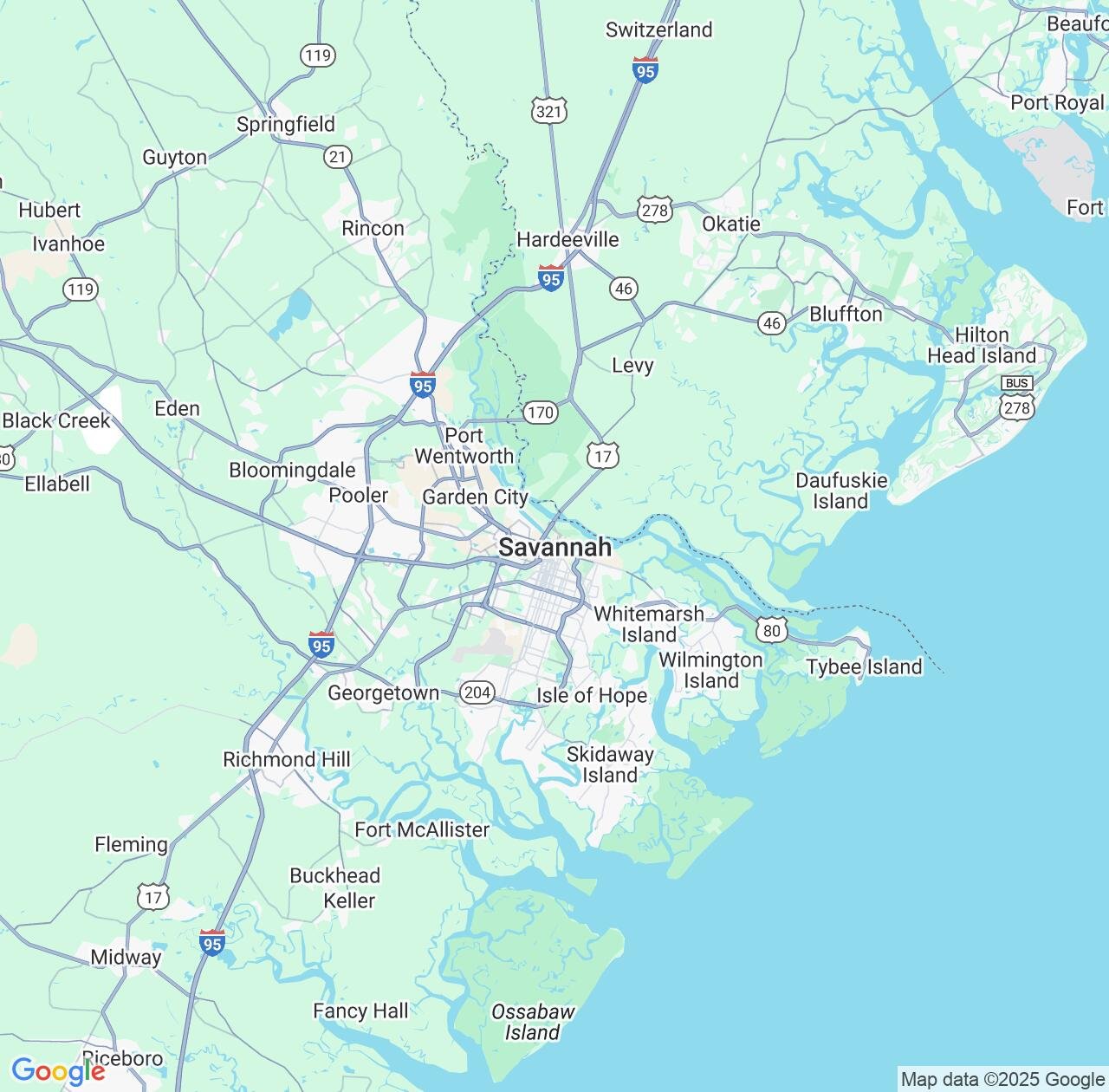 Map image for Intellectual Property Lawyers in Savannah and Georgia IP firms at coordinates  ; .