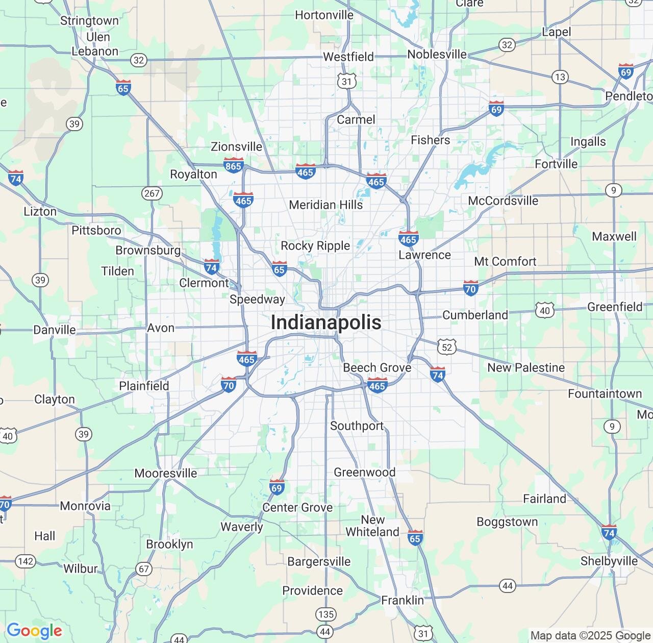 Map image for Intellectual Property Lawyers in Indianapolis and Indiana IP firms at coordinates  ; .