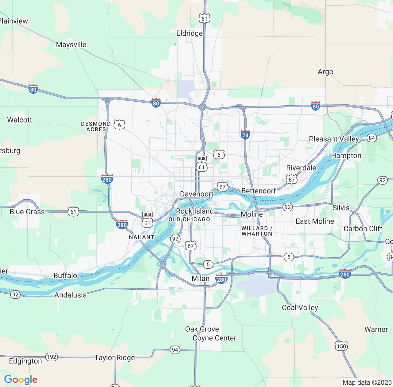 Map image for Intellectual Property Lawyers in Davenport and Iowa IP firms at coordinates  ; .