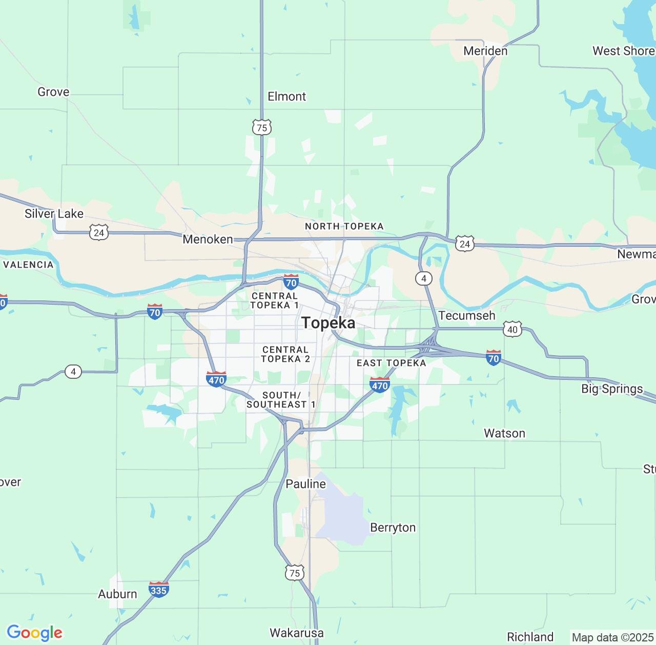 Map image for Intellectual Property Lawyers in Topeka and Kansas IP firms at coordinates  ; .