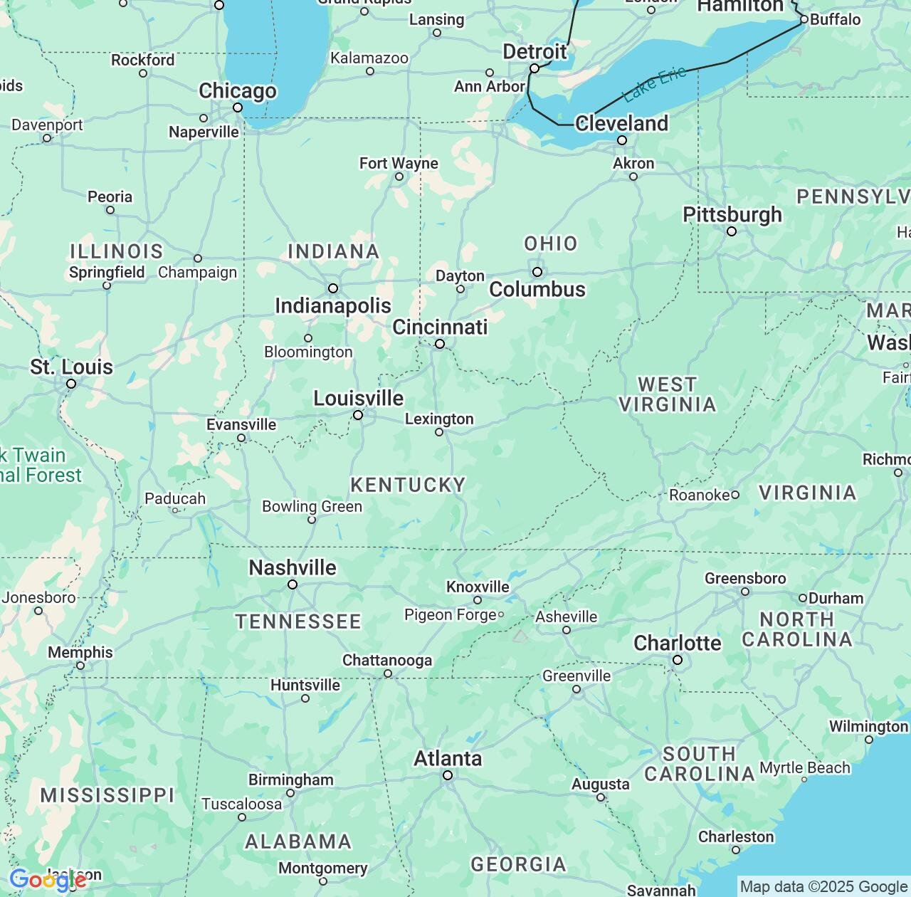 Map image for Intellectual Property Lawyers in Kentucky and United States IP firms at coordinates  ; .