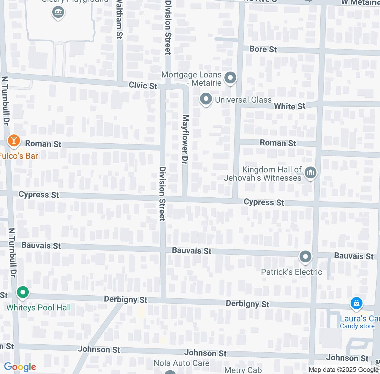 Map image for Intellectual Property Lawyers in Metairie Terrace and Louisiana IP firms at coordinates  ; .
