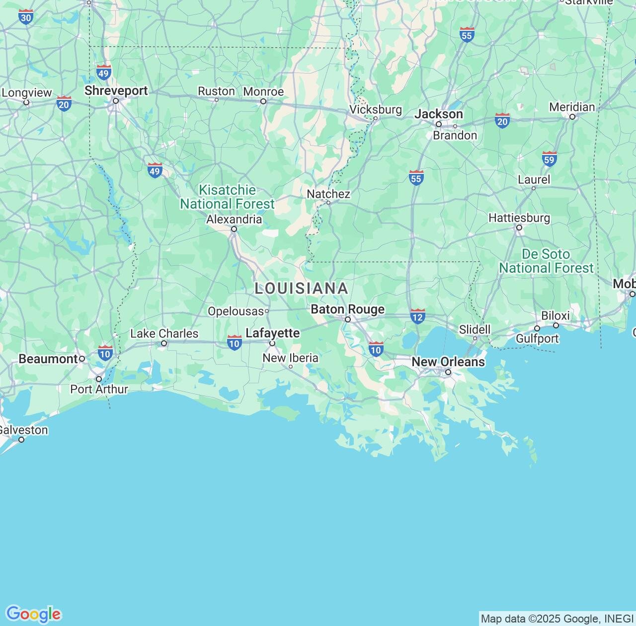Map image for Intellectual Property Lawyers in Louisiana and United States IP firms at coordinates  ; .