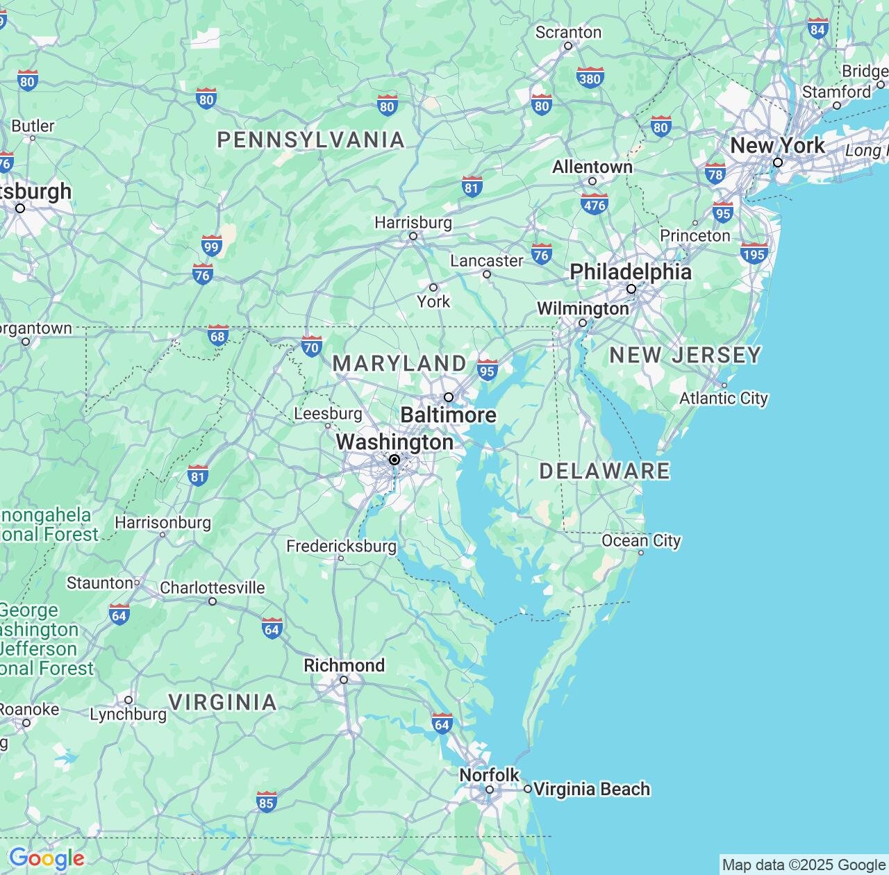 Map image for Intellectual Property Lawyers in Maryland and United States IP firms at coordinates  ; .