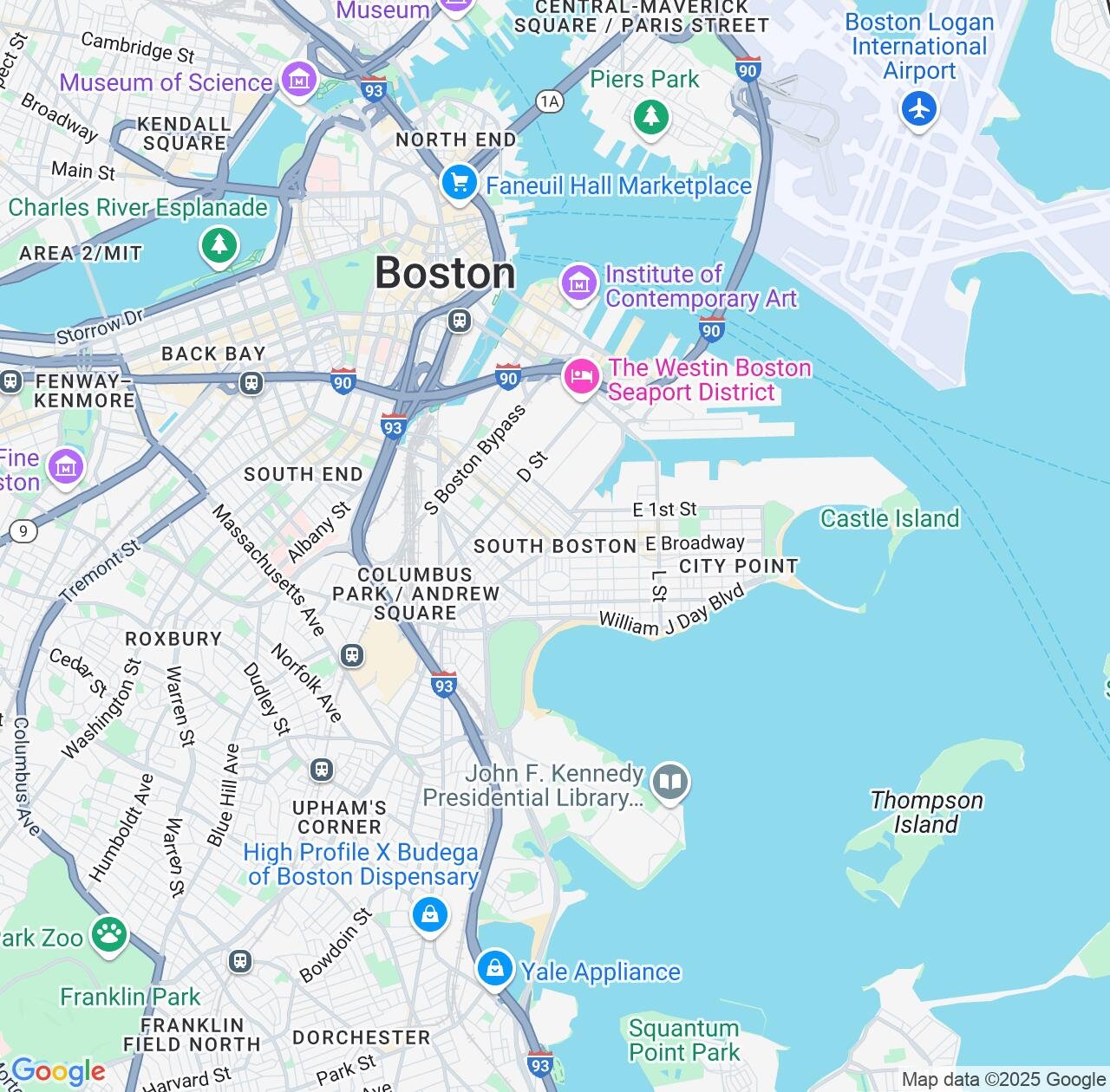 Map image for Intellectual Property Lawyers in South Boston and Massachusetts IP firms at coordinates  ; .