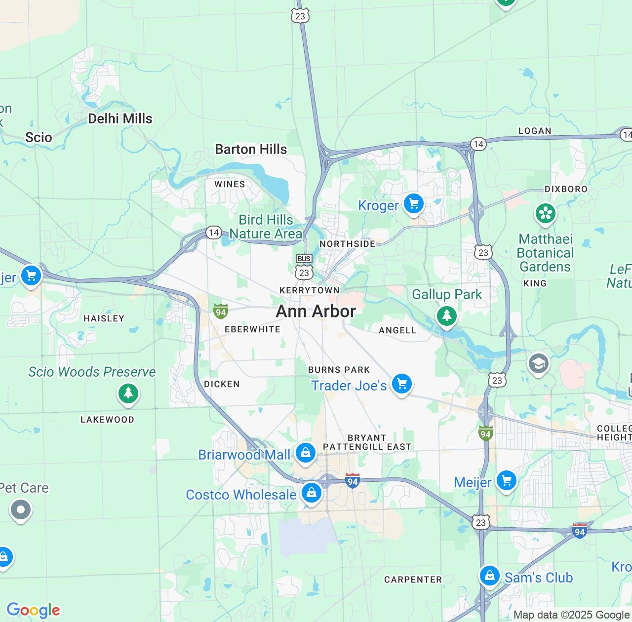 Map image for Intellectual Property Lawyers in Ann Arbor and Michigan IP firms at coordinates  ; .