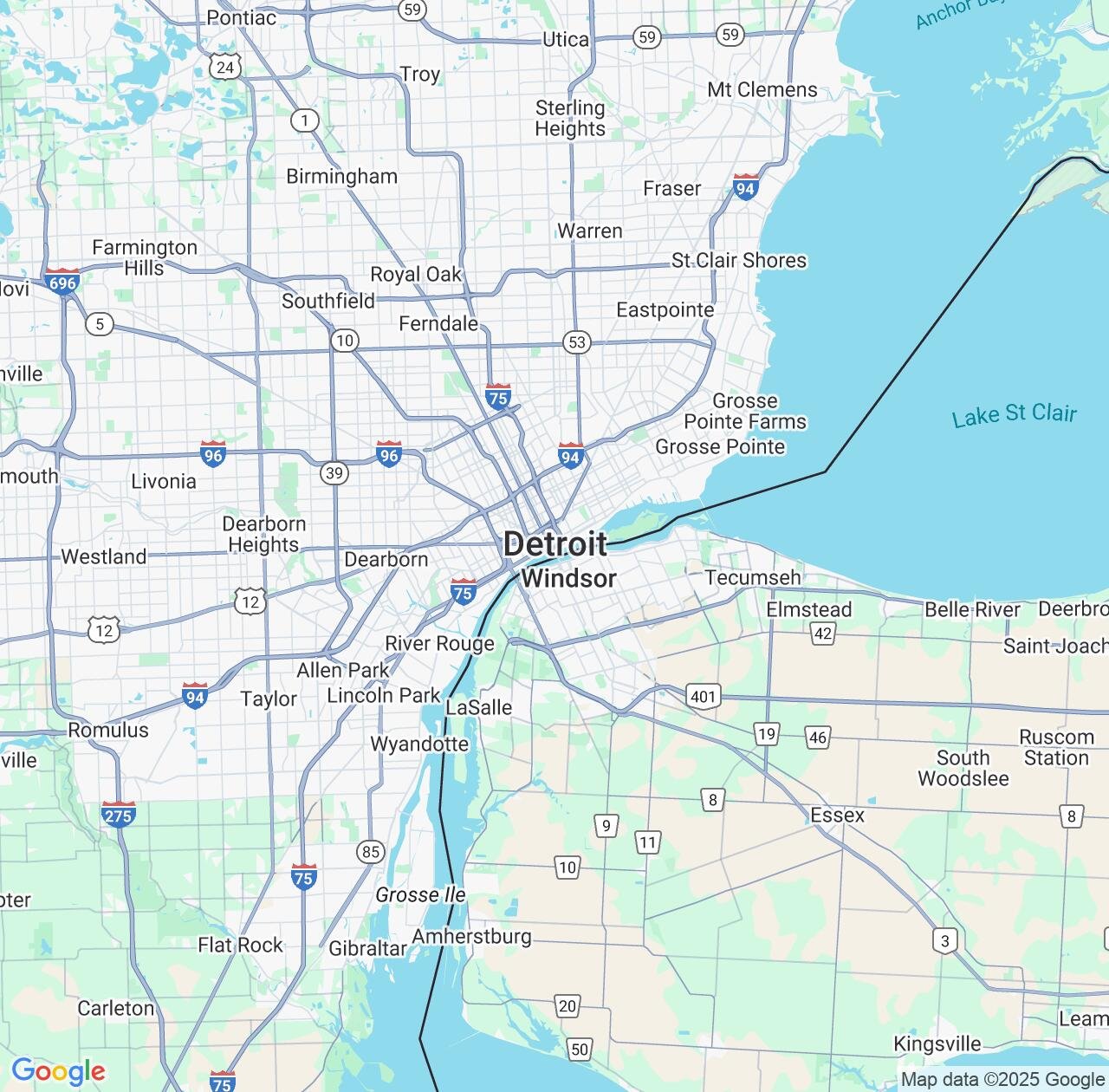 Map image for Intellectual Property Lawyers in Detroit and Michigan IP firms at coordinates  ; .