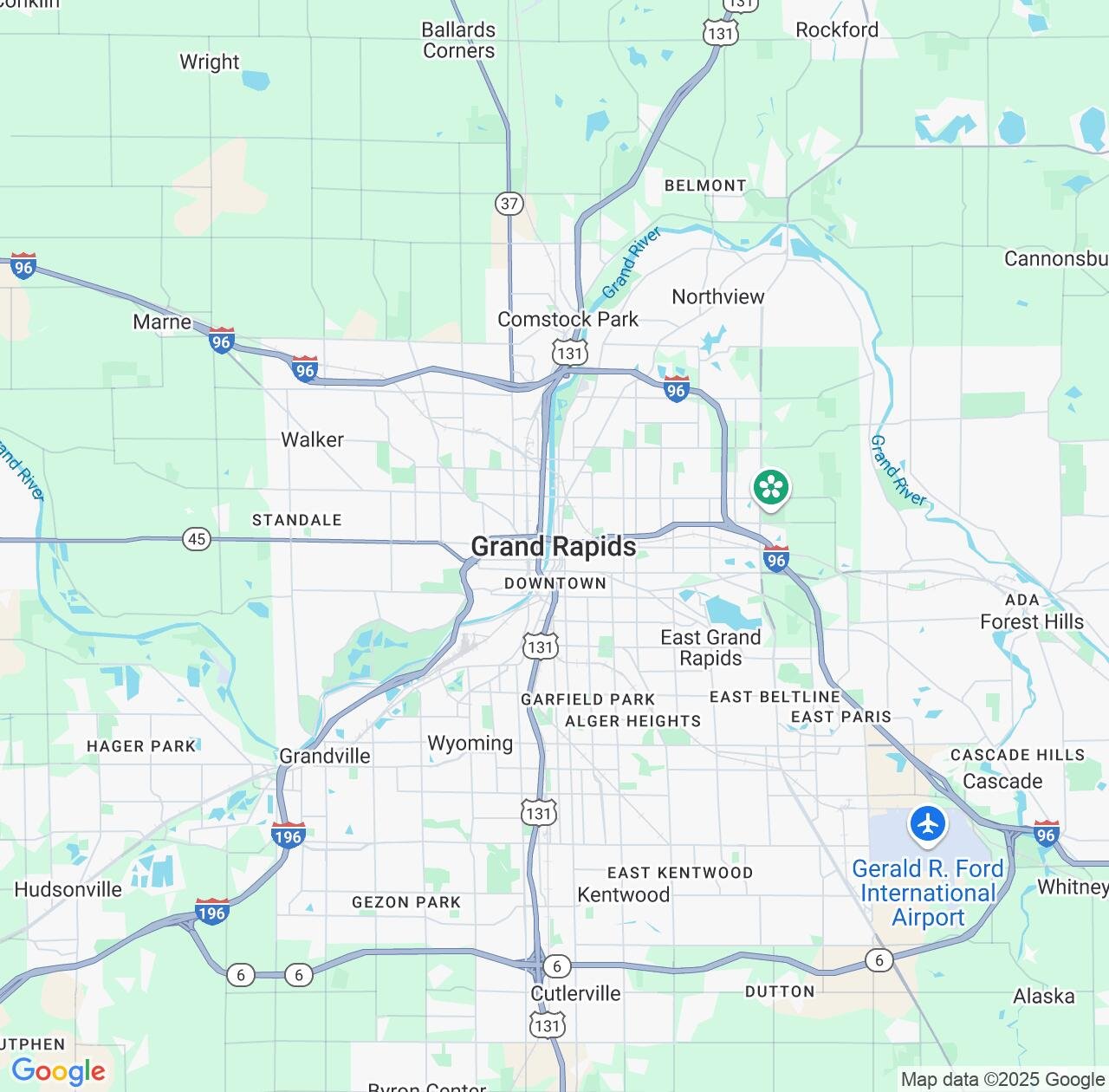 Map image for Intellectual Property Lawyers in Grand Rapids and Michigan IP firms at coordinates  ; .