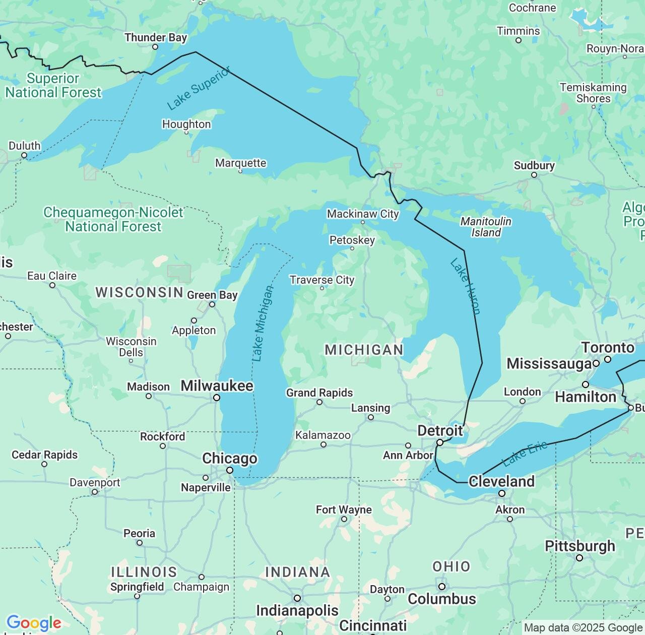 Map image for Intellectual Property Lawyers in Michigan and United States IP firms at coordinates  ; .