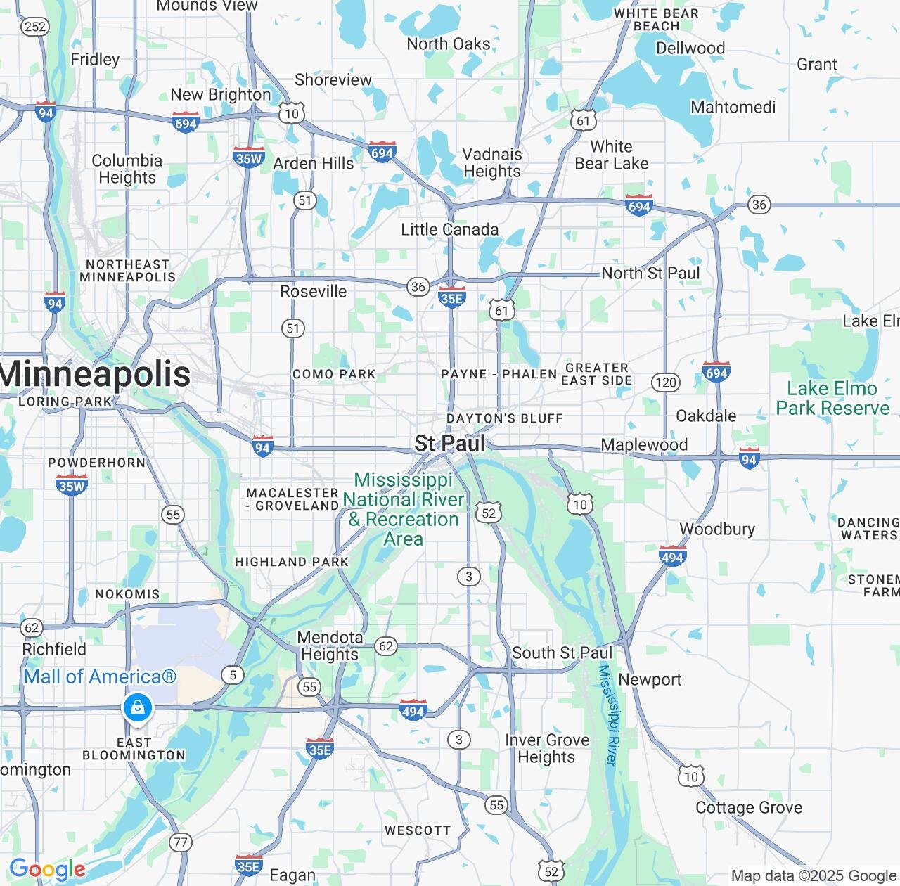Map image for Intellectual Property Lawyers in Saint Paul and Minnesota IP firms at coordinates  ; .