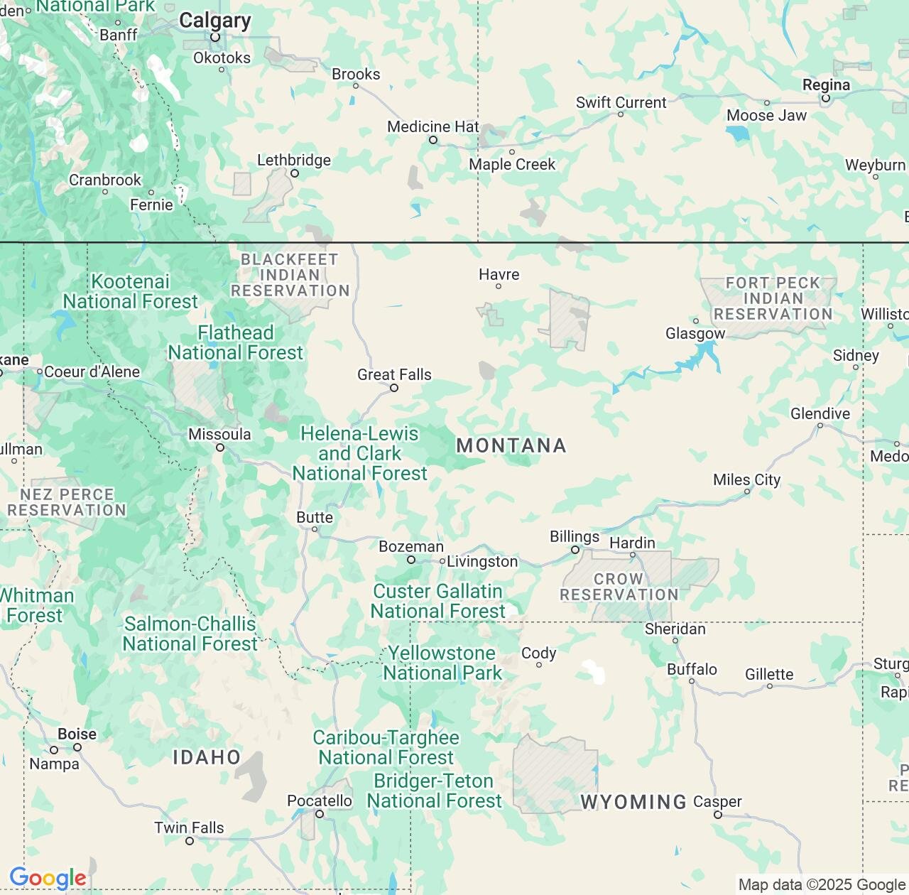Map image for Intellectual Property Lawyers in Montana and United States IP firms at coordinates  ; .