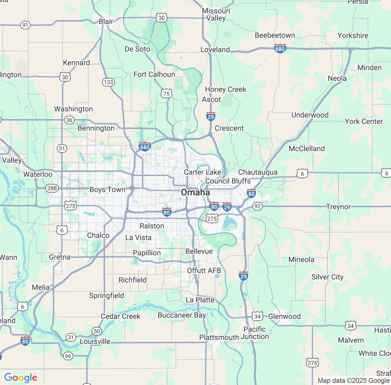 Map image for Intellectual Property Lawyers in Omaha and Nebraska IP firms at coordinates  ; .