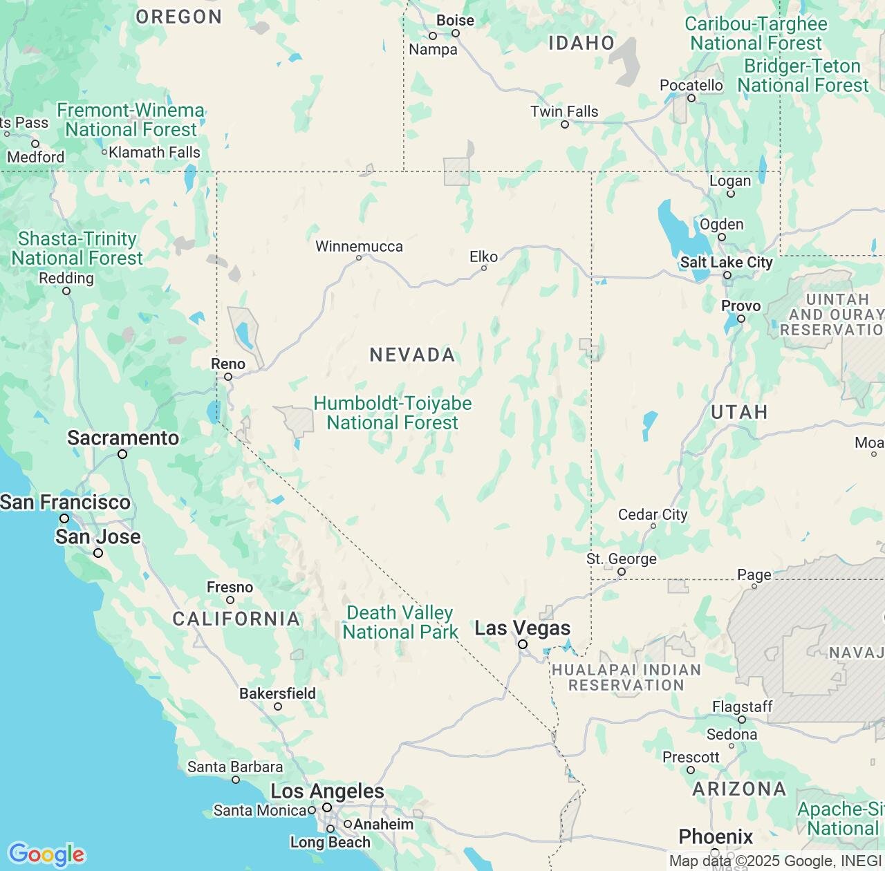 Map image for Intellectual Property Lawyers in Nevada and United States IP firms at coordinates  ; .