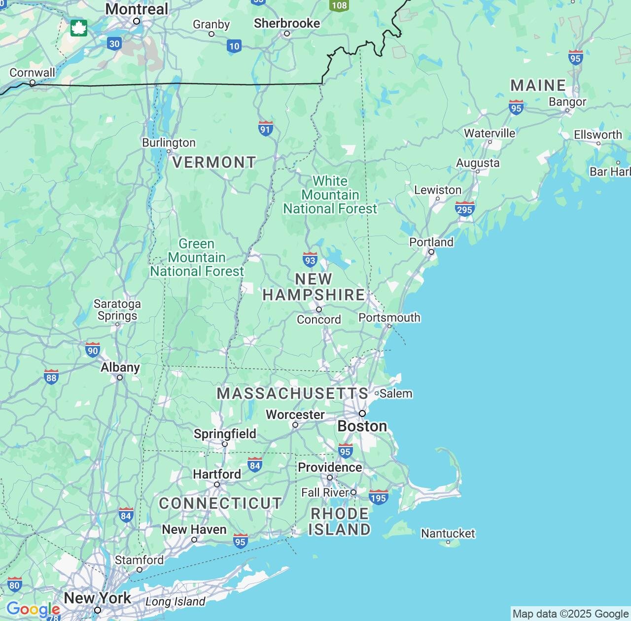 Map image for Intellectual Property Lawyers in New Hampshire and United States IP firms at coordinates  ; .