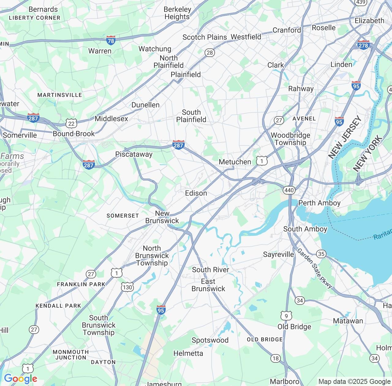 Map image for Intellectual Property Lawyers in Edison and New Jersey IP firms at coordinates  ; .