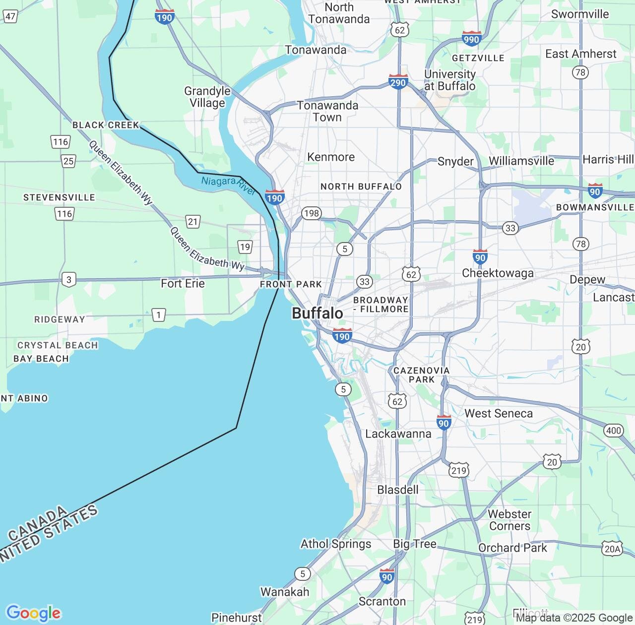 Map image for Intellectual Property Lawyers in Buffalo and New York IP firms at coordinates  ; .