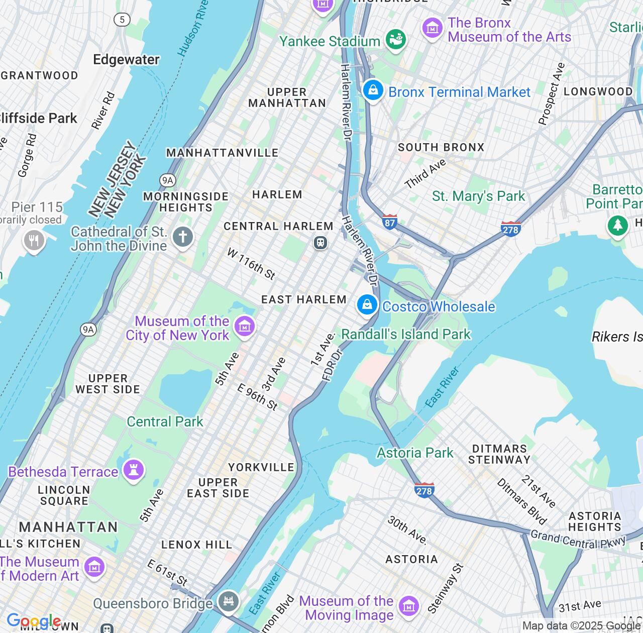Map image for Intellectual Property Lawyers in East Harlem and New York IP firms at coordinates  ; .