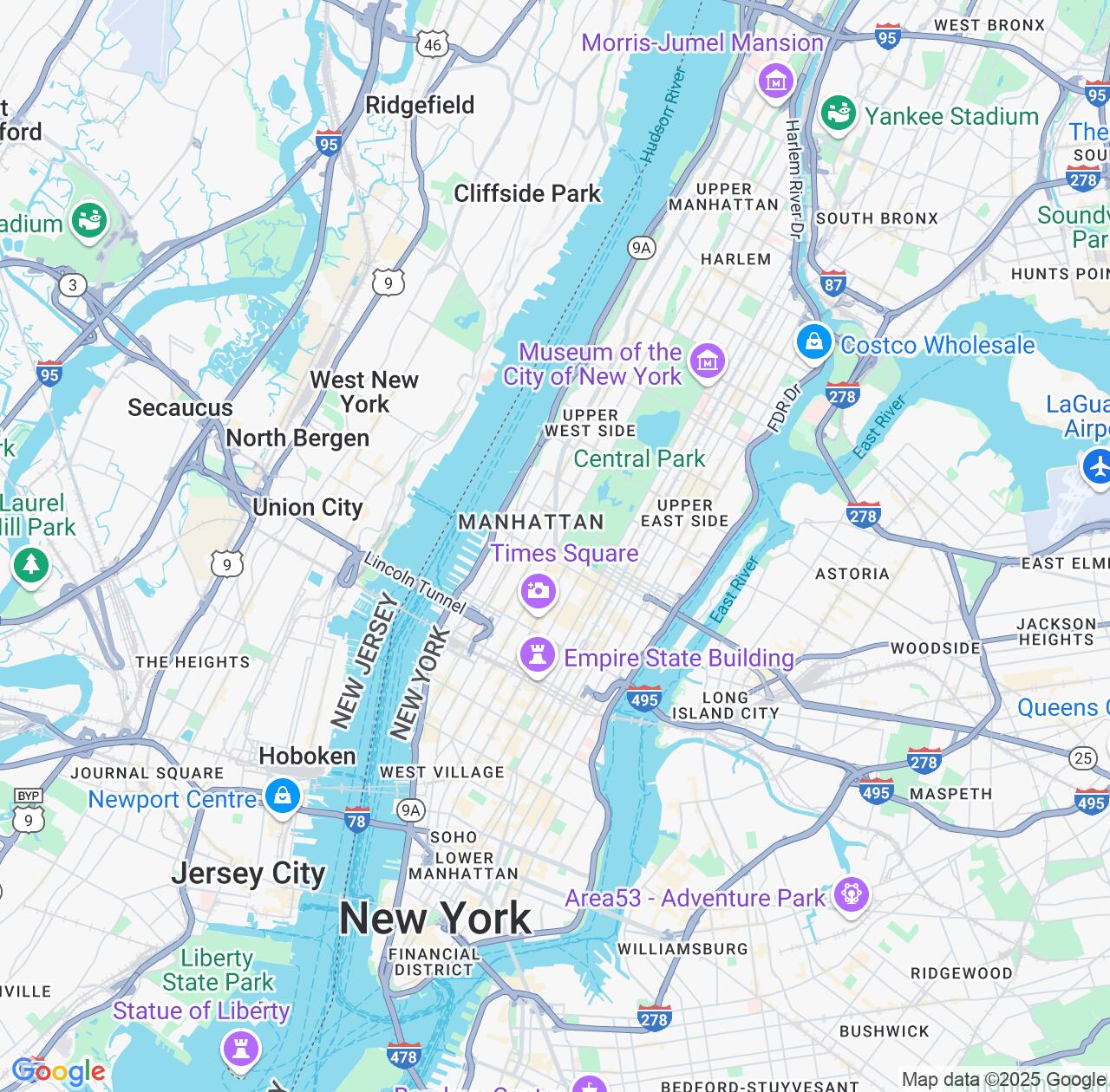 Map image for Intellectual Property Lawyers in Manhattan and New York IP firms at coordinates  ; .