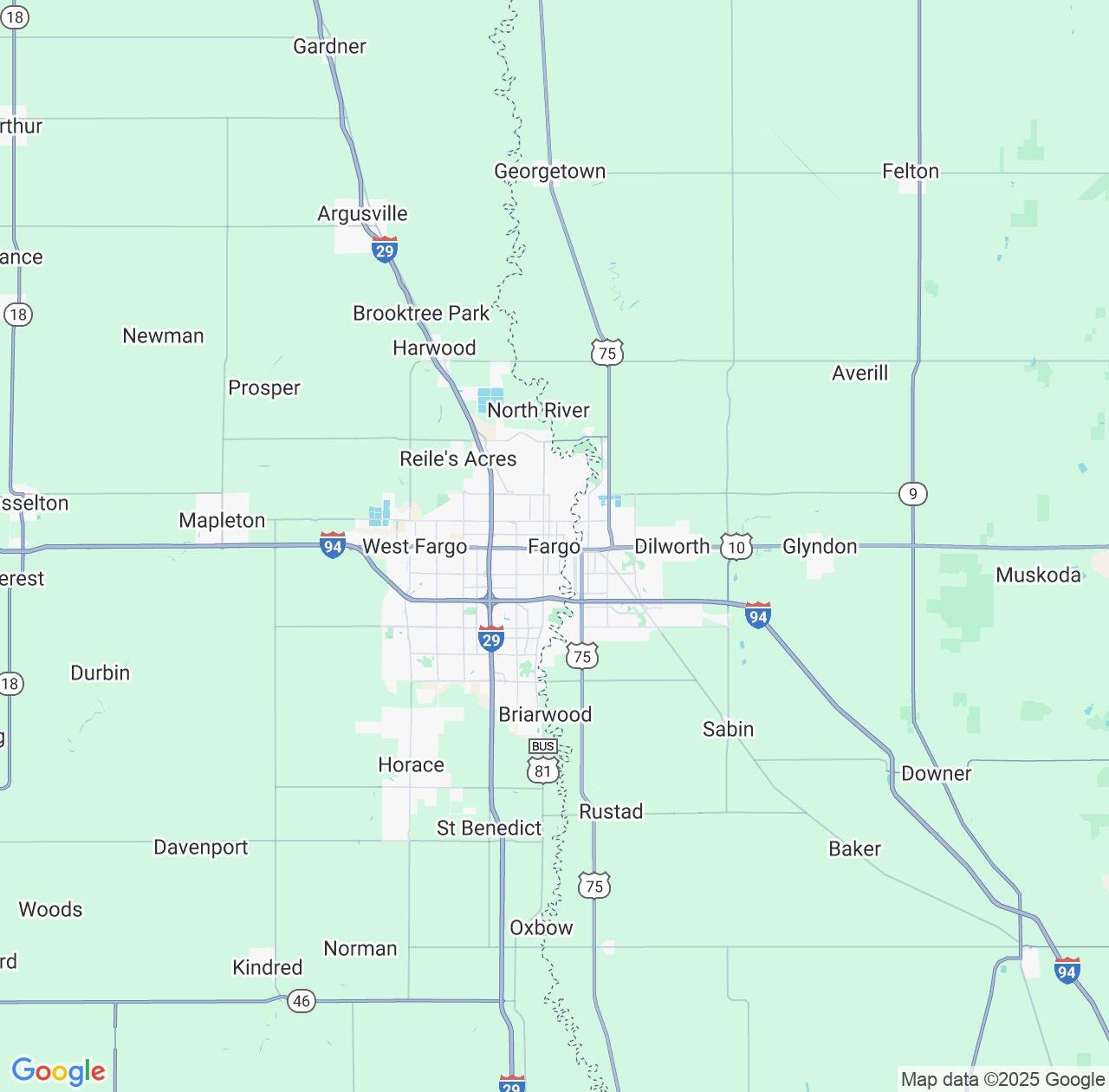 Map image for Intellectual Property Lawyers in Fargo and North Dakota IP firms at coordinates  ; .