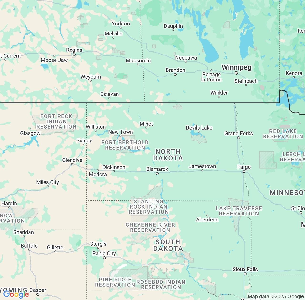 Map image for Intellectual Property Lawyers in North Dakota and United States IP firms at coordinates  ; .