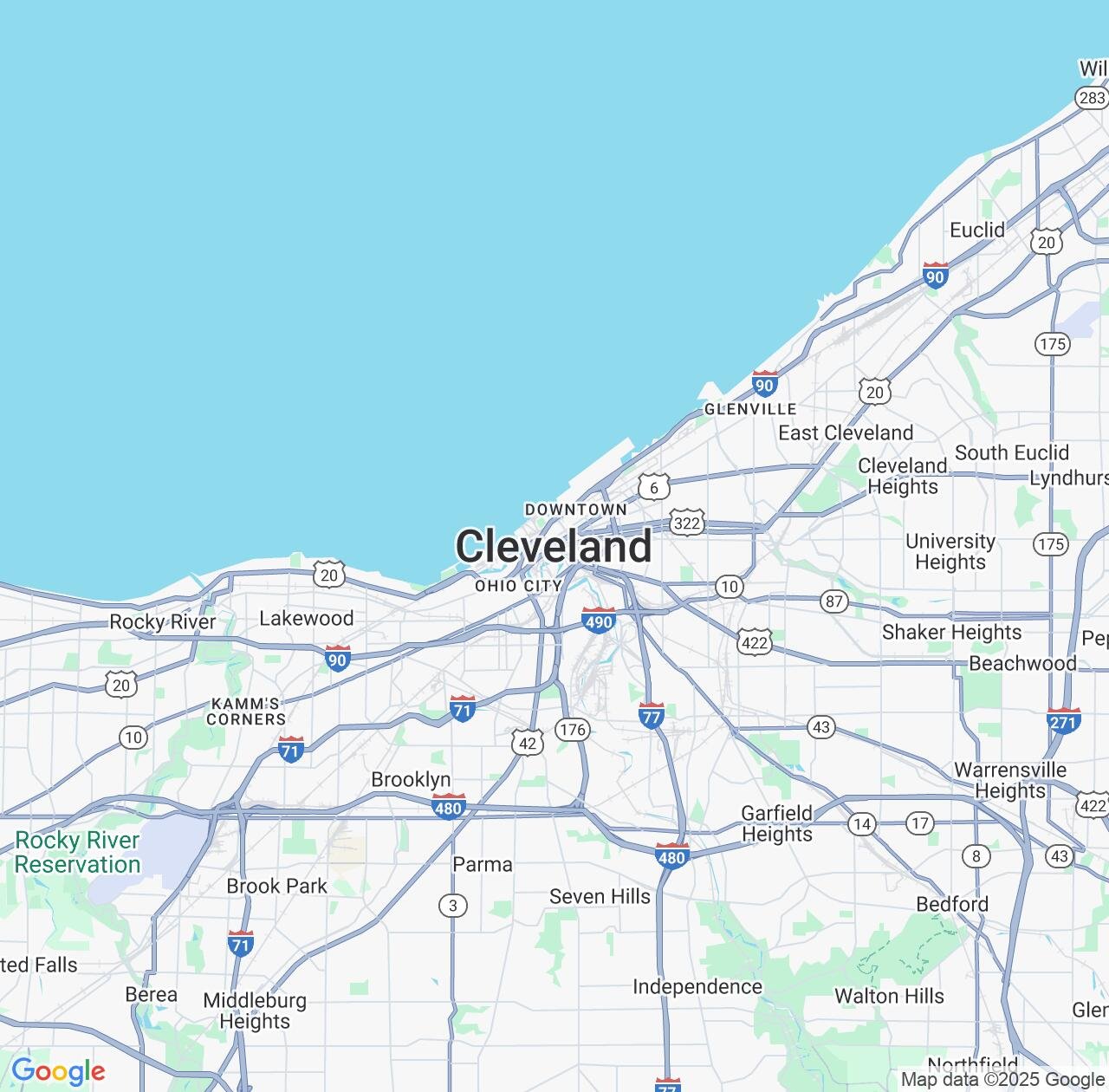 Map image for Intellectual Property Lawyers in Cleveland and Ohio IP firms at coordinates  ; .