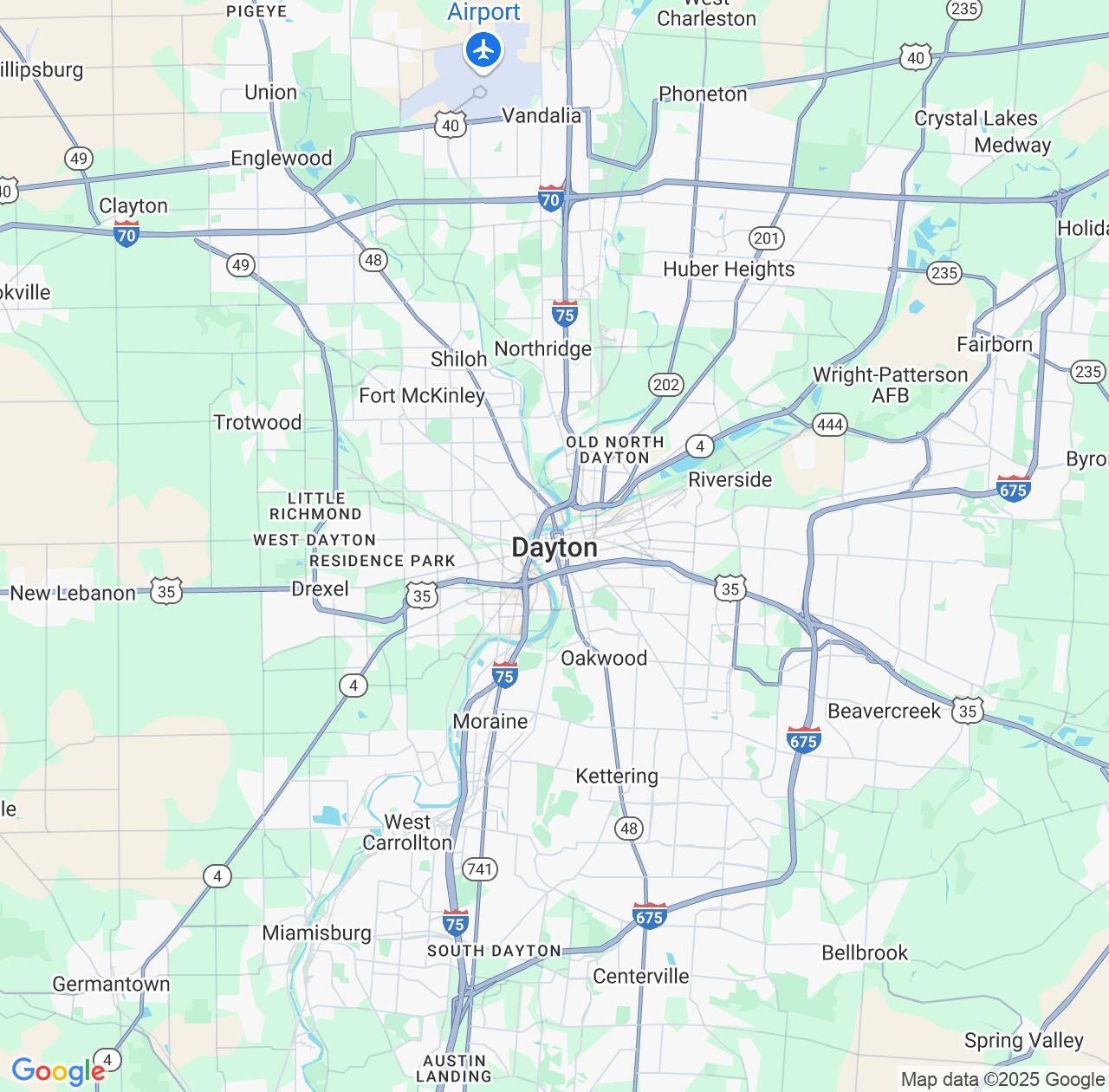 Map image for Intellectual Property Lawyers in Dayton and Ohio IP firms at coordinates  ; .