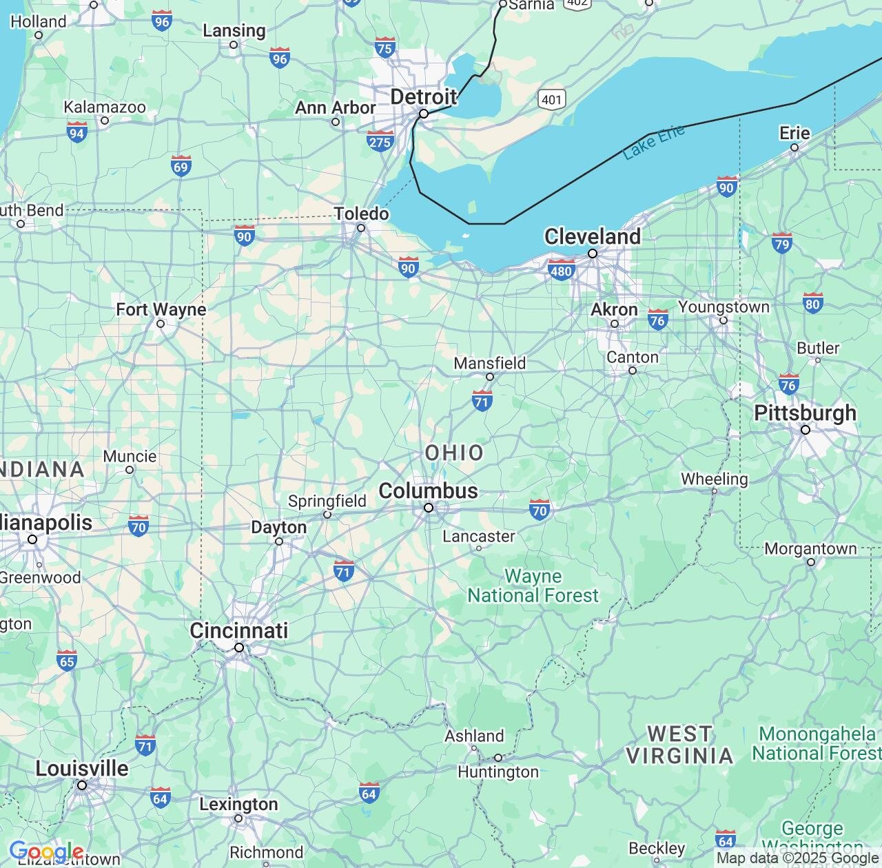 Map image for Intellectual Property Lawyers in Ohio and United States IP firms at coordinates  ; .