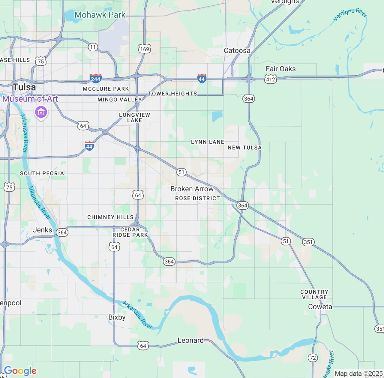 Map image for Intellectual Property Lawyers in Broken Arrow and Oklahoma IP firms at coordinates  ; .