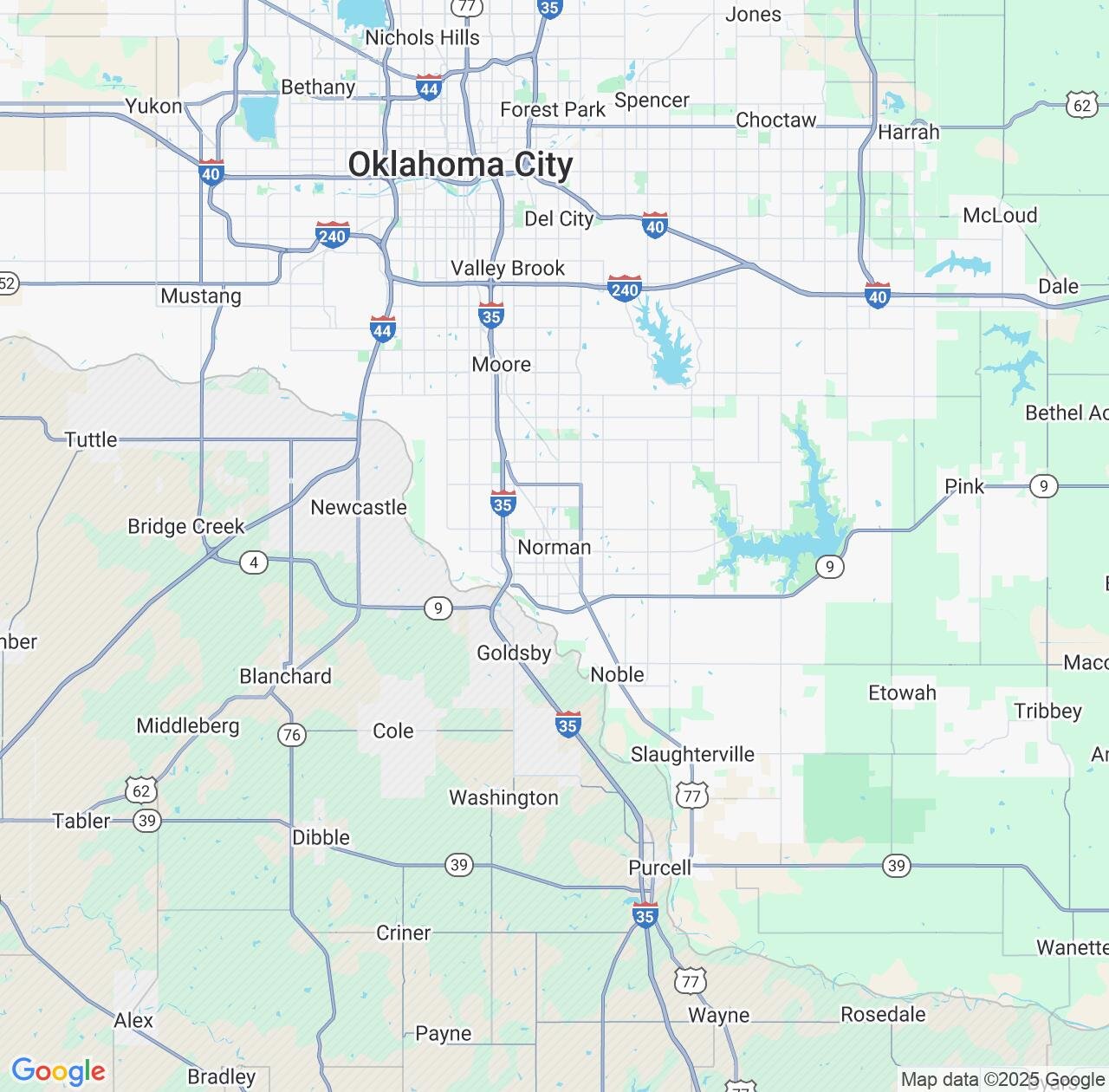 Map image for Intellectual Property Lawyers in Norman and Oklahoma IP firms at coordinates  ; .