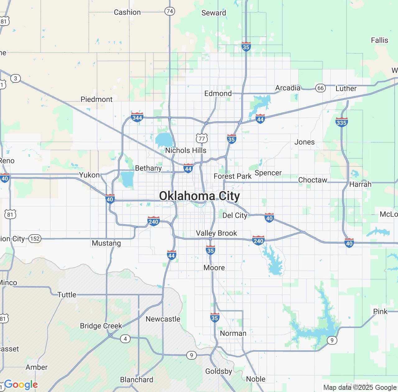 Map image for Intellectual Property Lawyers in Oklahoma City and Oklahoma IP firms at coordinates  ; .