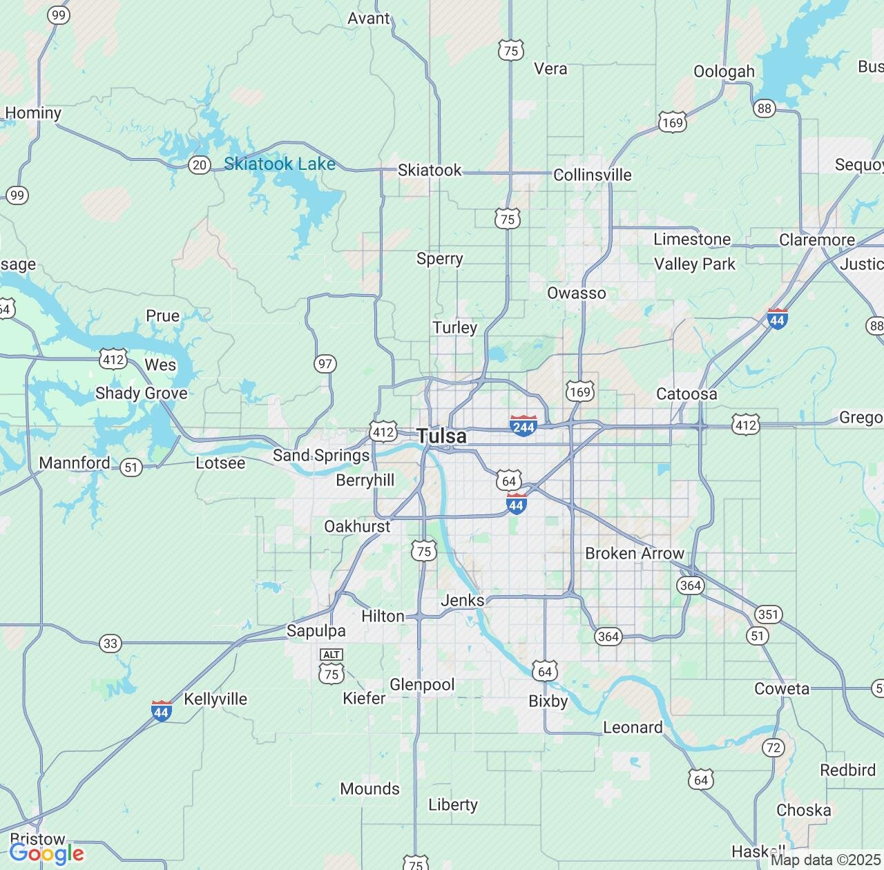 Map image for Intellectual Property Lawyers in Tulsa and Oklahoma IP firms at coordinates  ; .