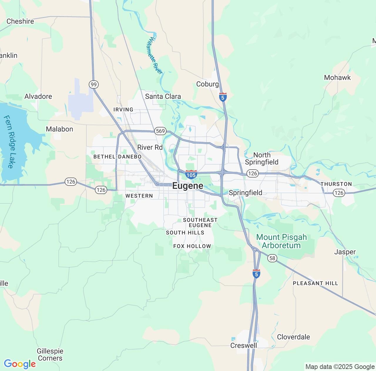 Map image for Intellectual Property Lawyers in Eugene and Oregon IP firms at coordinates  ; .