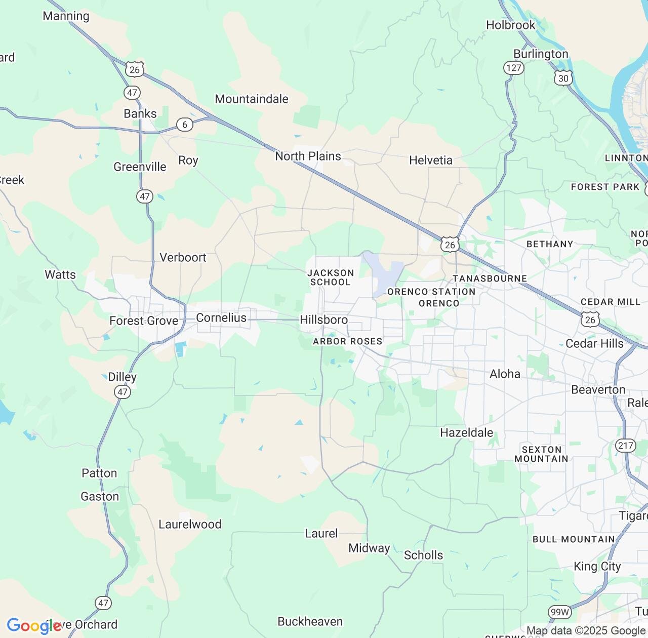 Map image for Intellectual Property Lawyers in Hillsboro and Oregon IP firms at coordinates  ; .