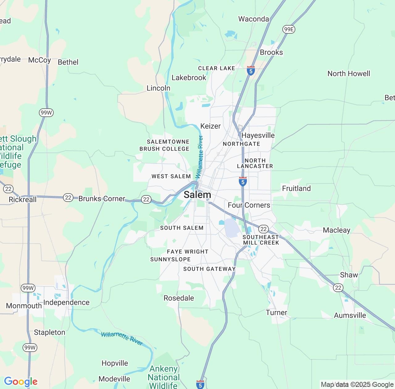 Map image for Intellectual Property Lawyers in Salem and Oregon IP firms at coordinates  ; .
