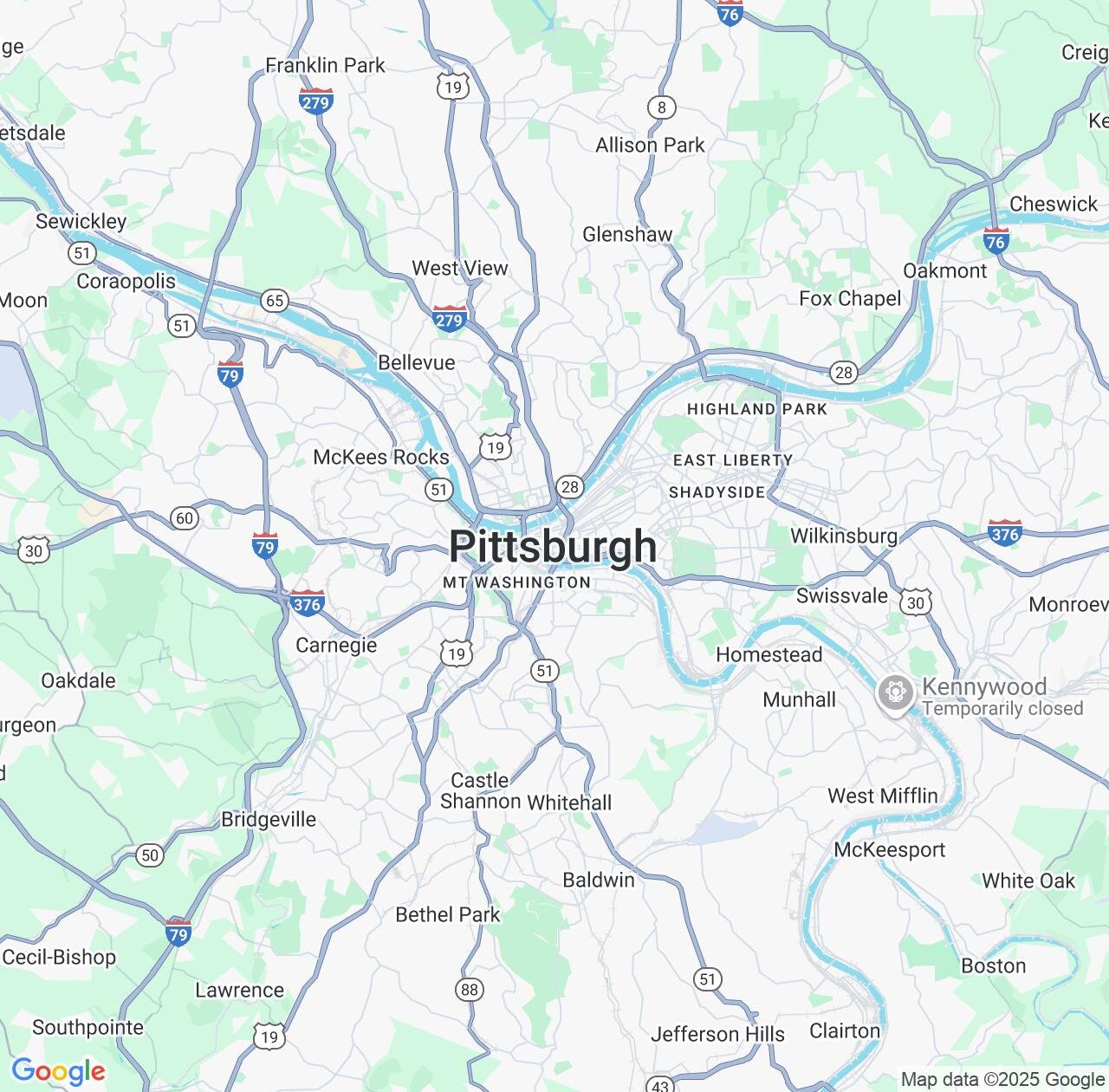 Map image for Intellectual Property Lawyers in Pittsburgh and Pennsylvania IP firms at coordinates  ; .