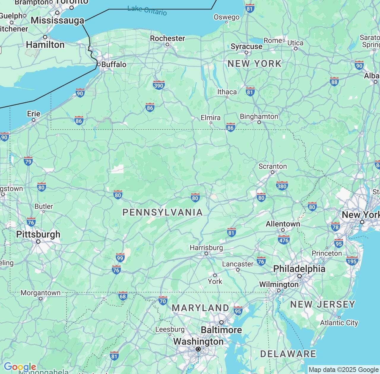 Map image for Intellectual Property Lawyers in Pennsylvania and United States IP firms at coordinates  ; .