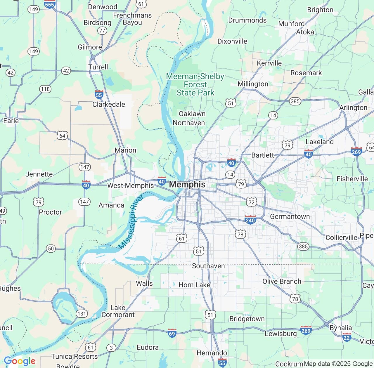 Map image for Intellectual Property Lawyers in Memphis and Tennessee IP firms at coordinates  ; .