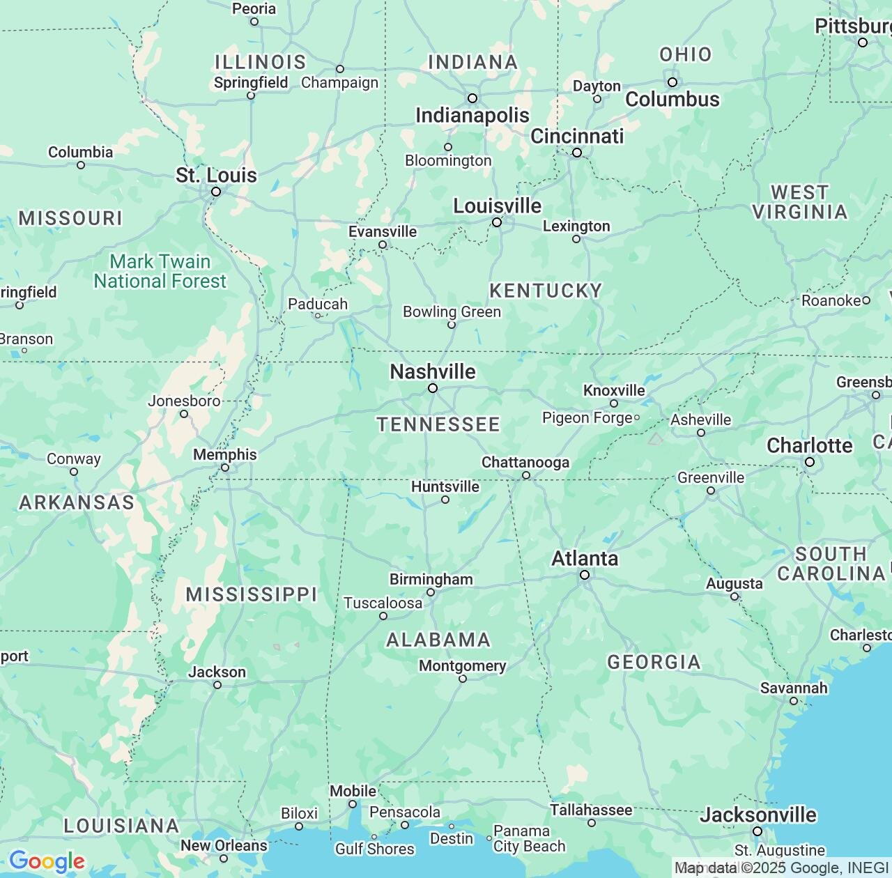 Map image for Intellectual Property Lawyers in Tennessee and United States IP firms at coordinates  ; .