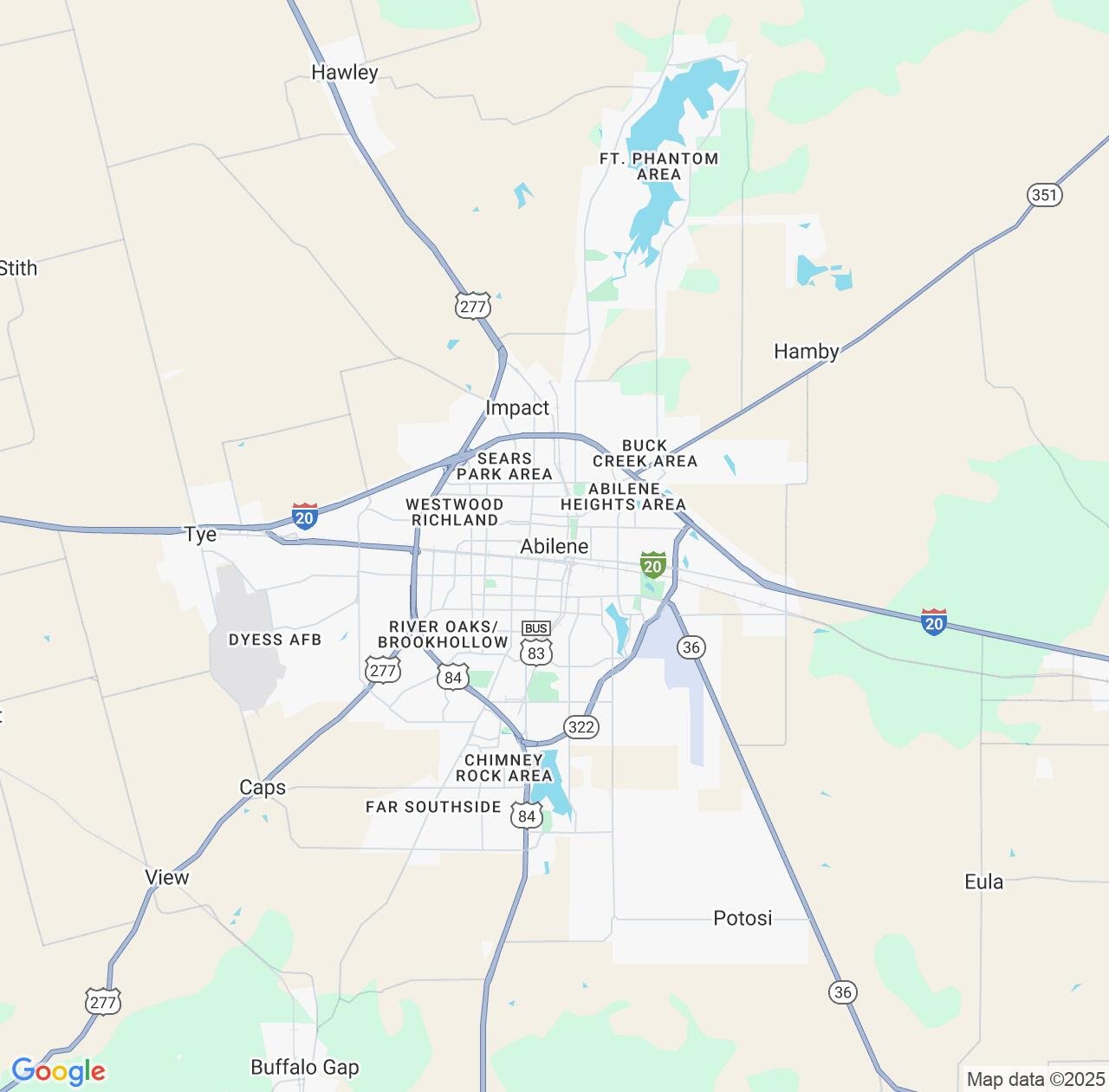 Map image for Intellectual Property Lawyers in Abilene and Texas IP firms at coordinates  ; .