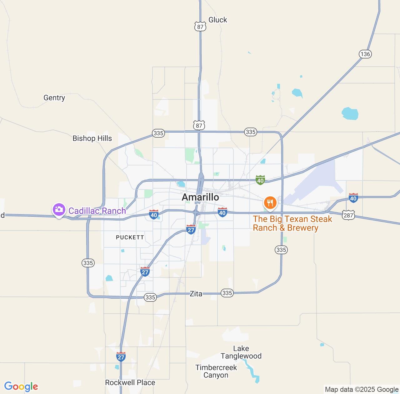 Map image for Intellectual Property Lawyers in Amarillo and Texas IP firms at coordinates  ; .