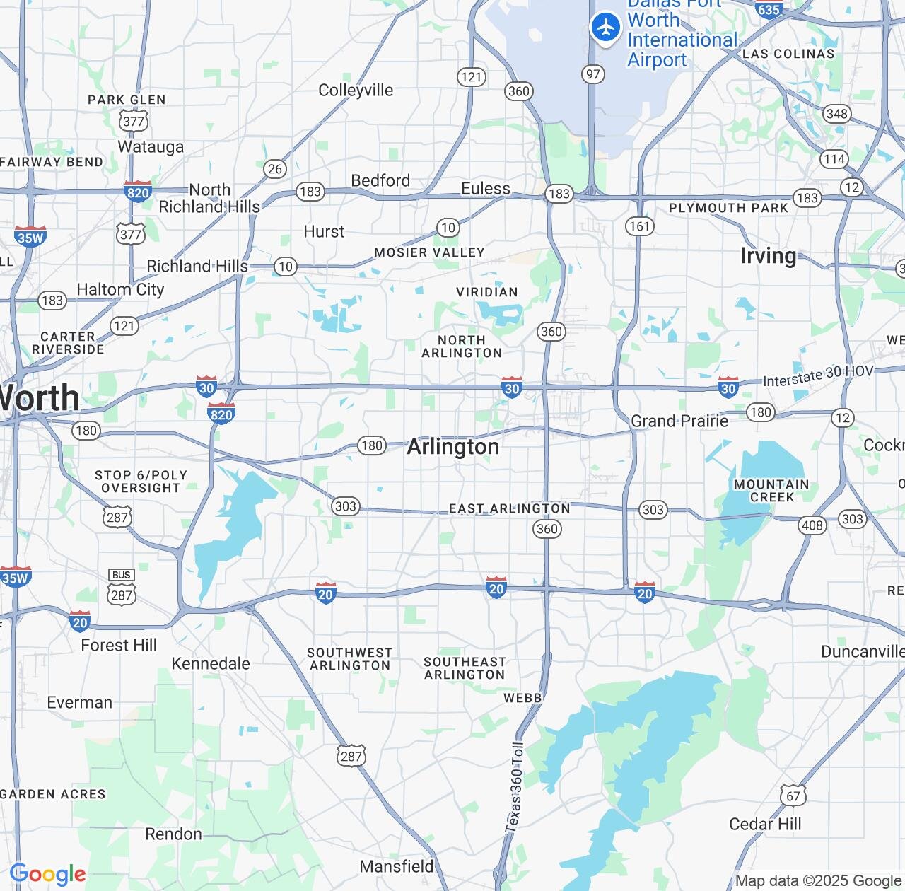 Map image for Intellectual Property Lawyers in Arlington and Texas IP firms at coordinates  ; .