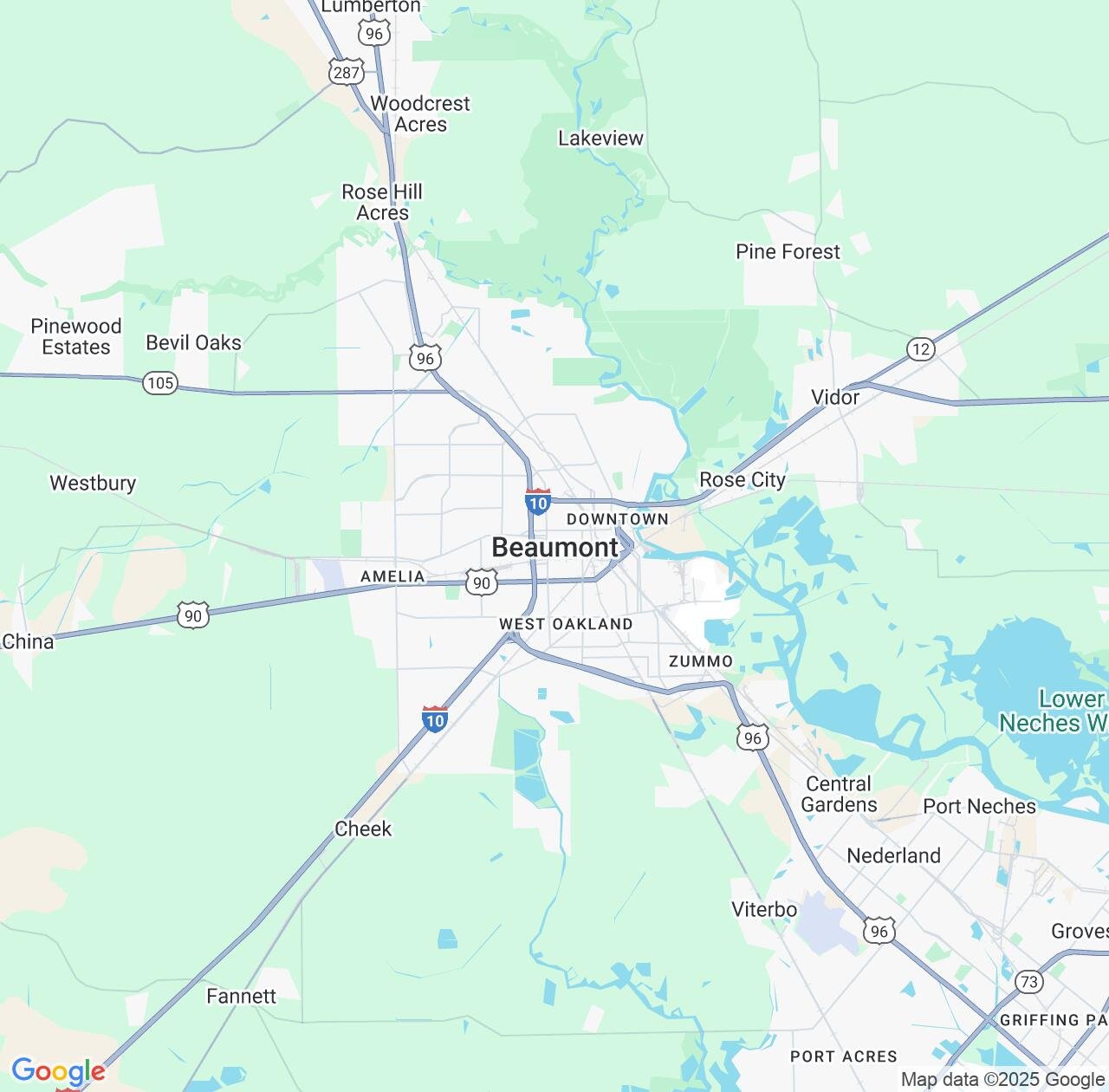 Map image for Intellectual Property Lawyers in Beaumont and Texas IP firms at coordinates  ; .