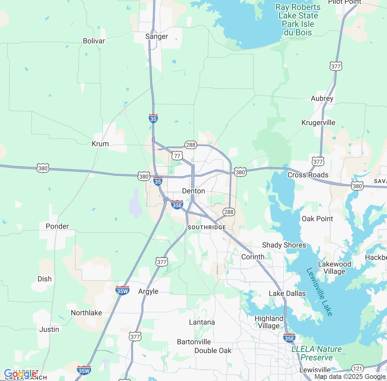 Map image for Intellectual Property Lawyers in Denton and Texas IP firms at coordinates  ; .
