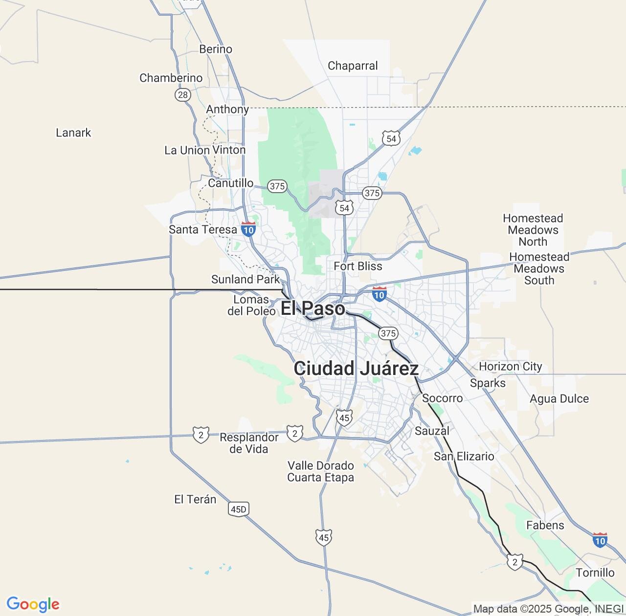 Map image for Intellectual Property Lawyers in El Paso and Texas IP firms at coordinates  ; .