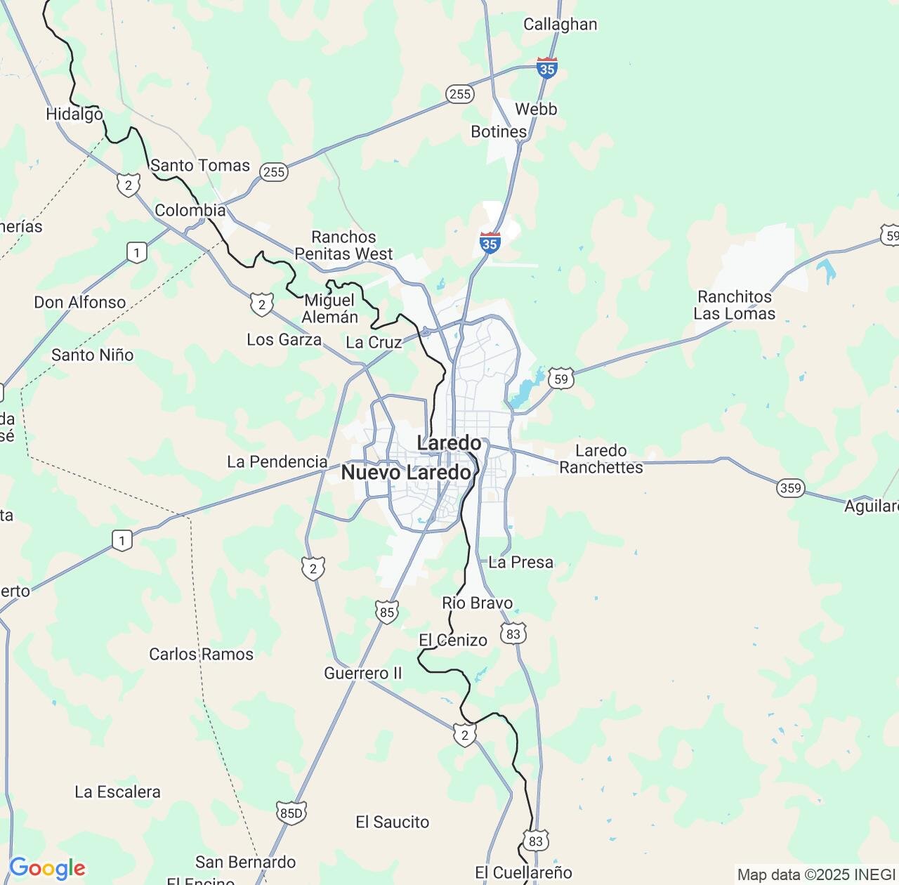 Map image for Intellectual Property Lawyers in Laredo and Texas IP firms at coordinates  ; .