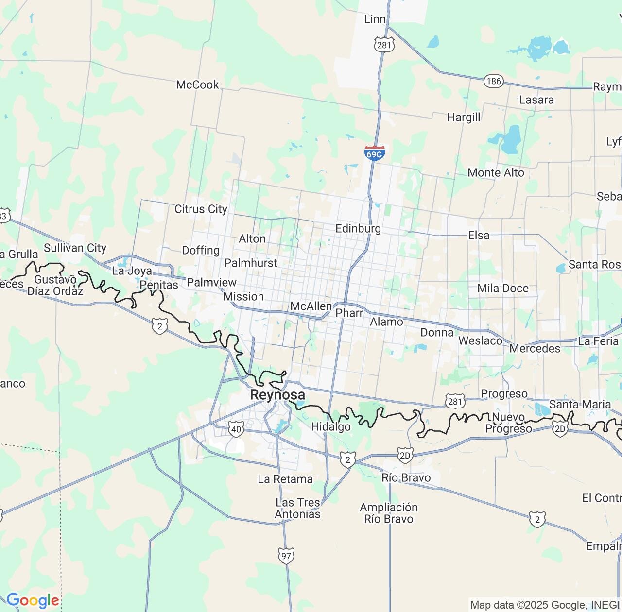 Map image for Intellectual Property Lawyers in McAllen and Texas IP firms at coordinates  ; .