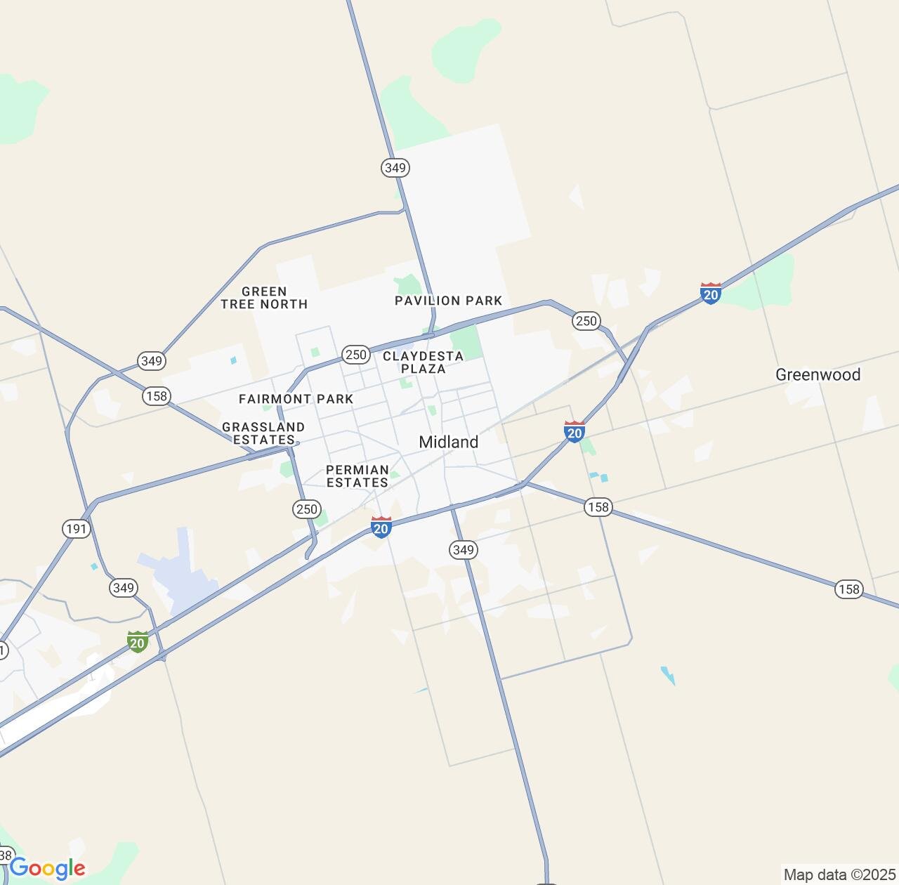 Map image for Intellectual Property Lawyers in Midland and Texas IP firms at coordinates  ; .