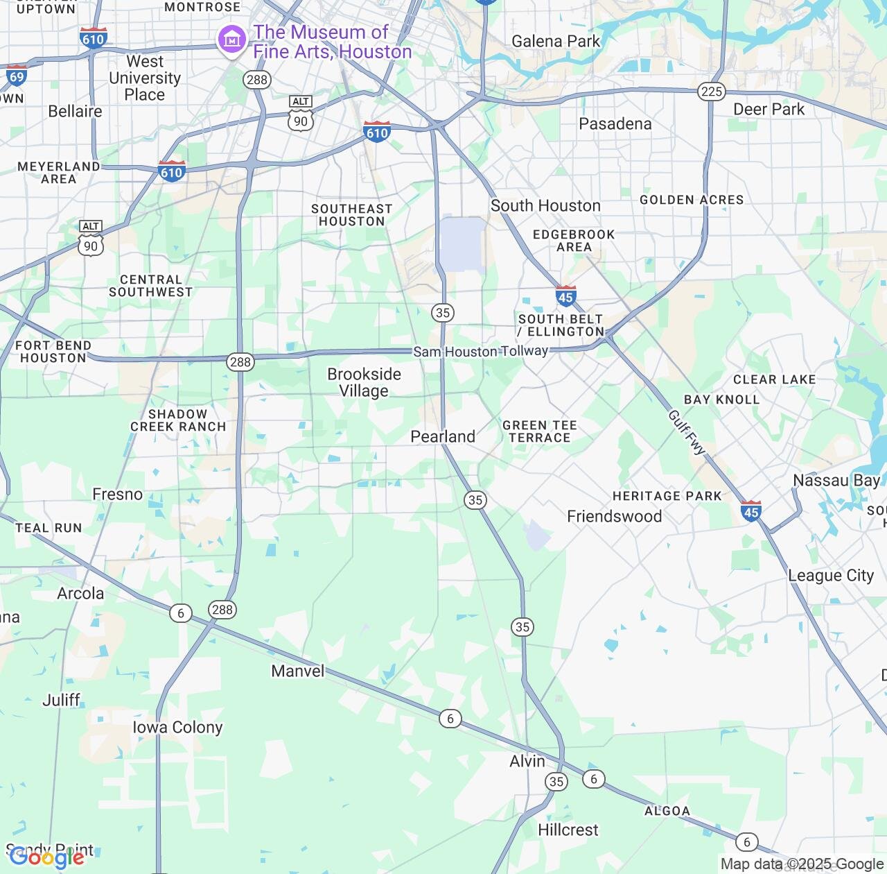 Map image for Intellectual Property Lawyers in Pearland and Texas IP firms at coordinates  ; .