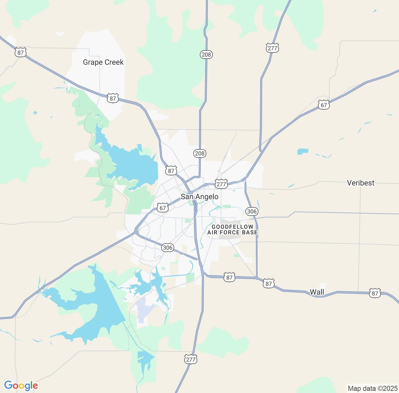 Map image for Intellectual Property Lawyers in San Angelo and Texas IP firms at coordinates  ; .