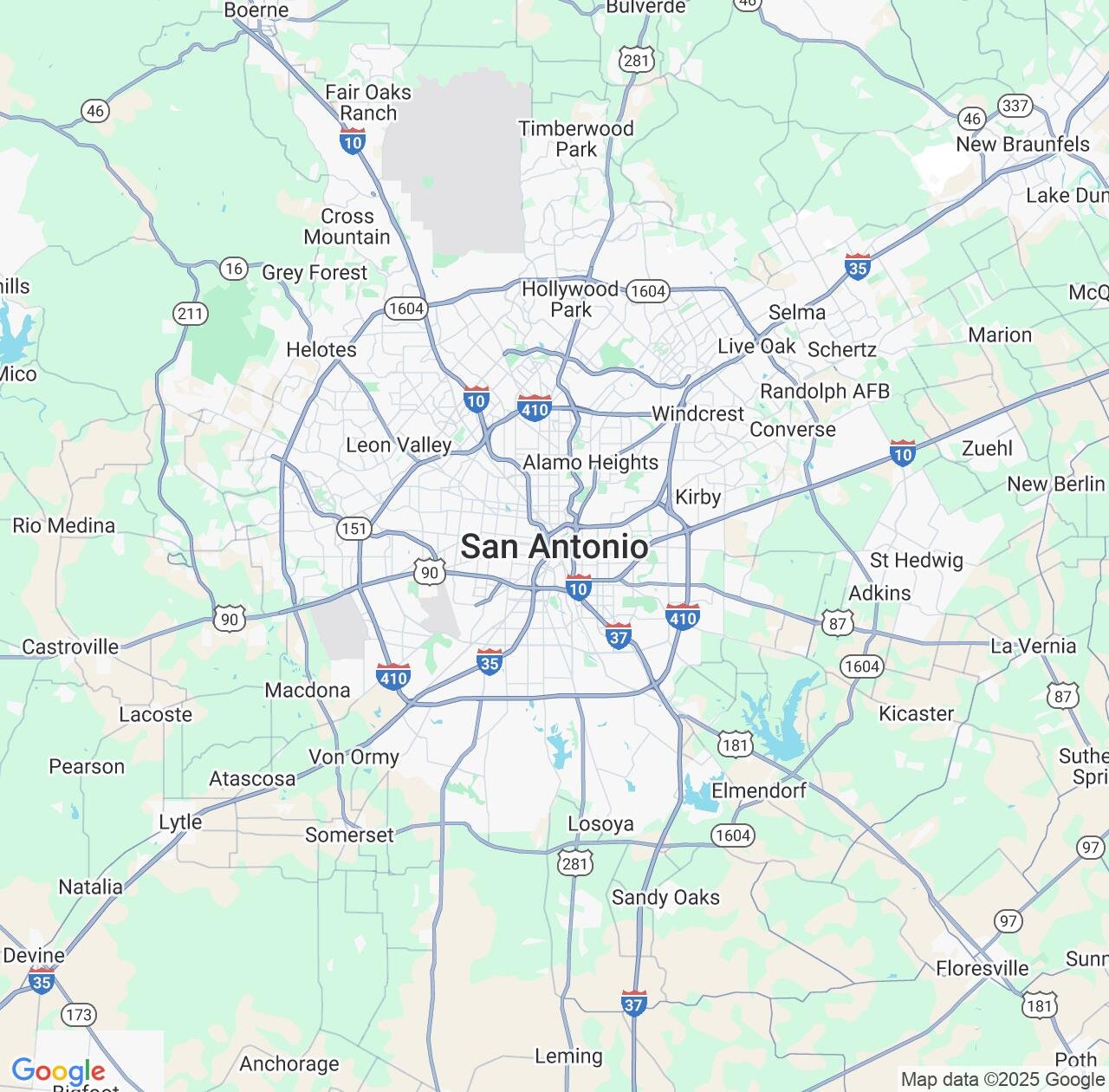 Map image for Intellectual Property Lawyers in San Antonio and Texas IP firms at coordinates  ; .